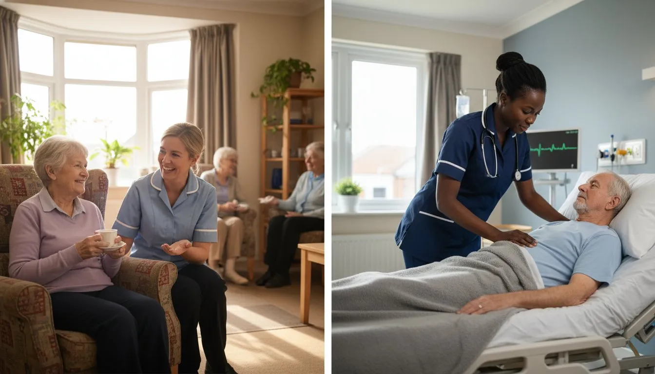 What Is the Difference Between a Nursing Home and a Residential Home?